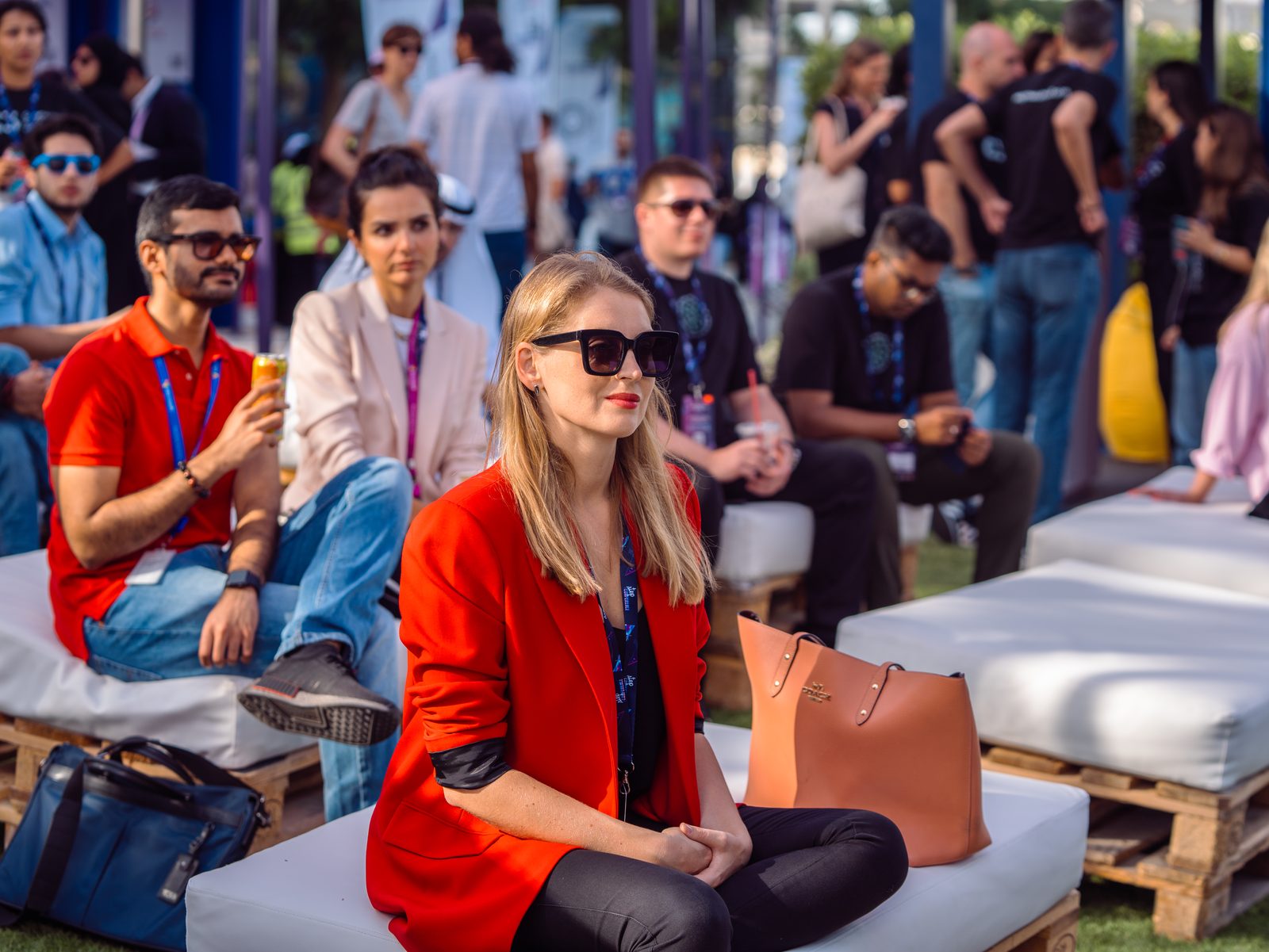 The audience seated outdoors at Step Dubai